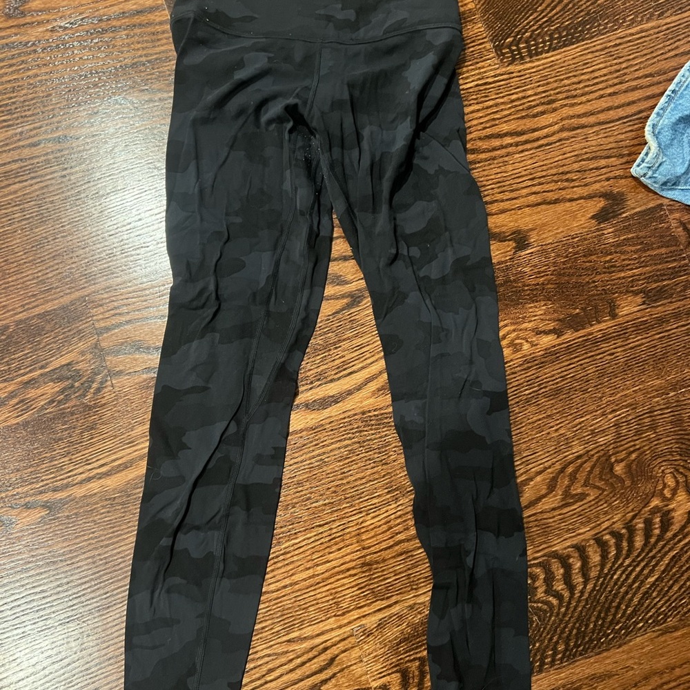 Lululemon Black Camouflage Leggings